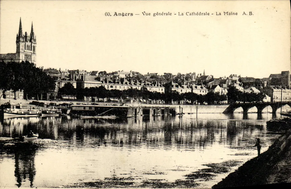 Angers — Vue générale — La Cathédrale — La Maine — A.B. - Vorderseite