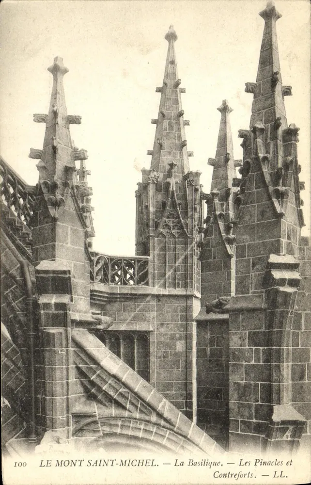 Mont Saint-Michel — Die Basilika — Die Pfeiler und Strebepfeiler — LL. — Nr. 100 - Vorderseite
