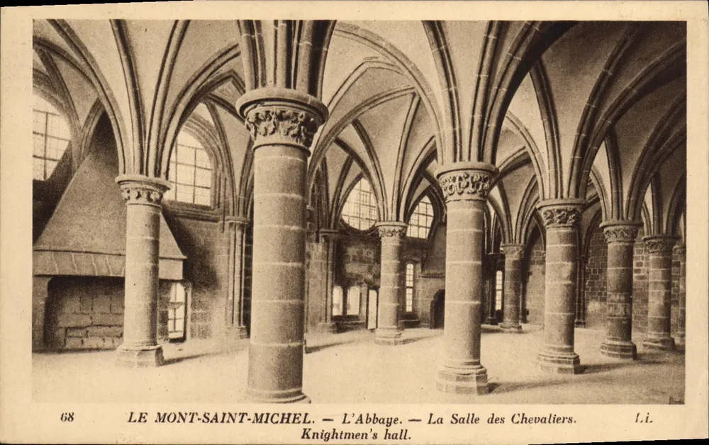 Mont Saint-Michel — Die Abtei — Der Saal der Ritter - Vorderseite