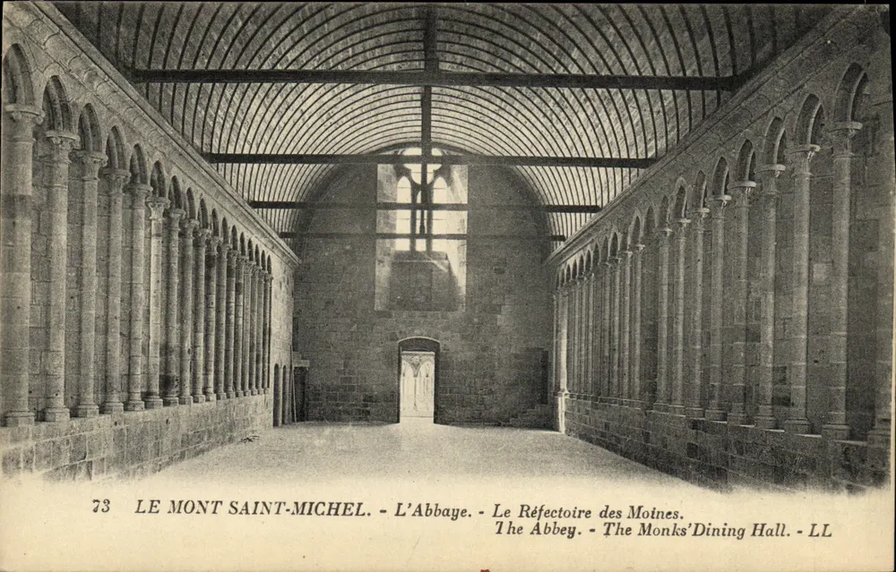 Mont Saint-Michel - Die Abtei - Das Refektorium der Mönche - Vorderseite