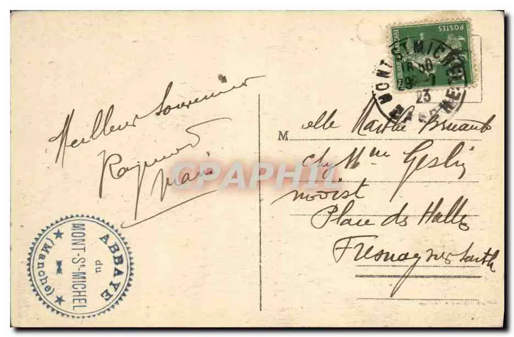 Mont-Saint-Michel - Allgemeiner Blick, Nordosten - J.P. - 40 - Sonderausgabe in der Abtei - Rückseite