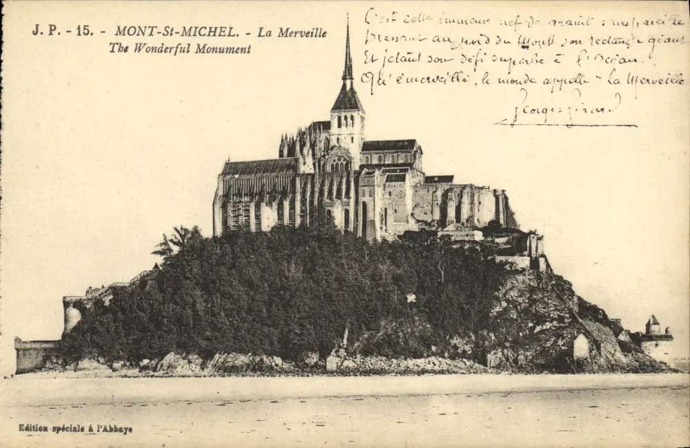Bilhete postal semimoderno Mont-Saint-Michel - A Maravilha - J.P. - 15 - Frente