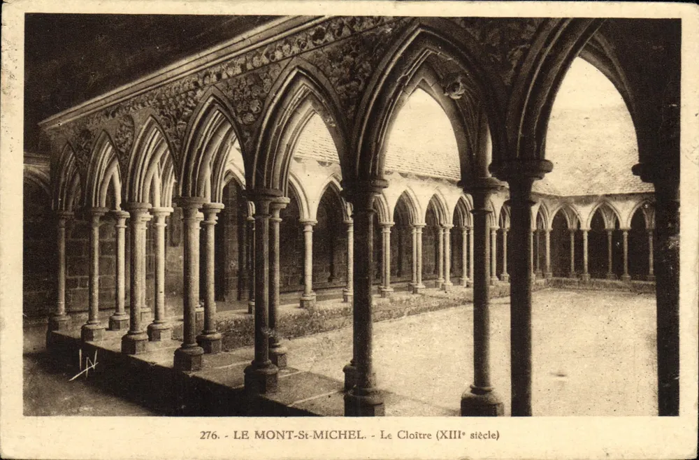 Le Mont-Saint-Michel — Le Cloître (XIIIe siècle) — éditeur Laurent Néel Rennes, n° 276 - Frente