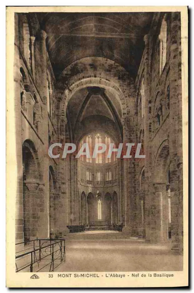 Mont-Saint-Michel - Die Abtei - Nave der Basilika - Vorderseite