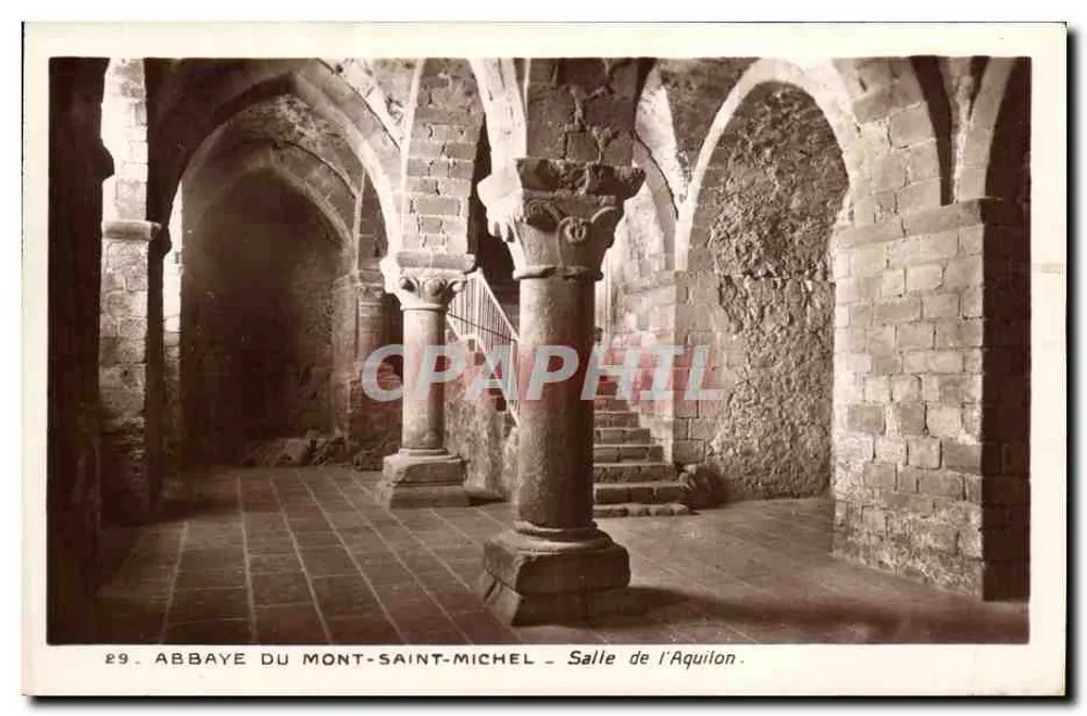 Abbaye du Mont-Saint-Michel — Salle de l'Aquilon — Éditions des Monuments Français - Recto