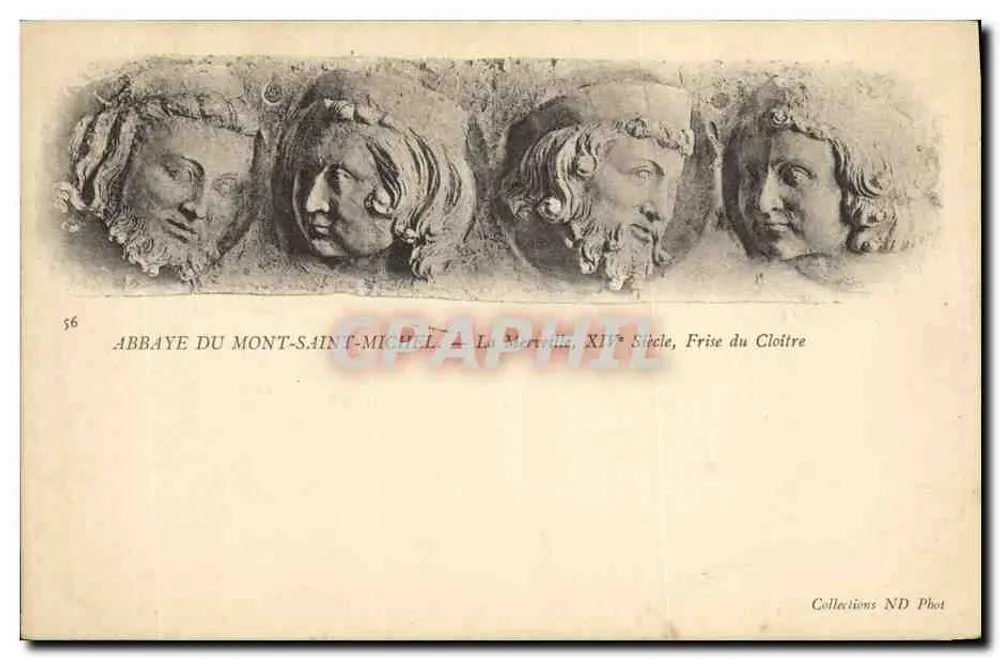 Abtei Mont-Saint-Michel — Fries des Klausurhofes, 14. Jahrhundert — Sammlung ND Phot - Vorderseite