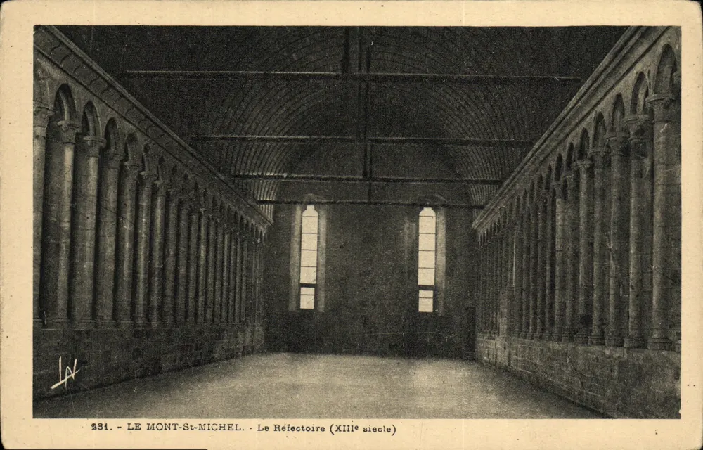 Mont-Saint-Michel — Das Refektorium (13. Jahrhundert) - Vorderseite