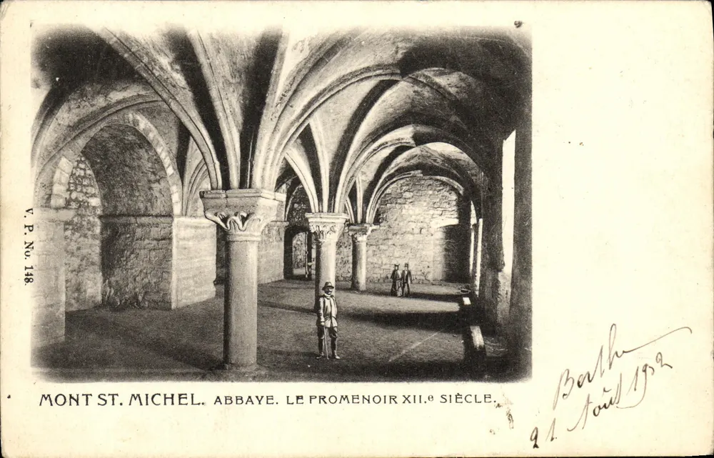 Mont Saint-Michel. Abtei. Der Promenoir XII. Jahrhundert — V.P. Nr. 148 - Vorderseite