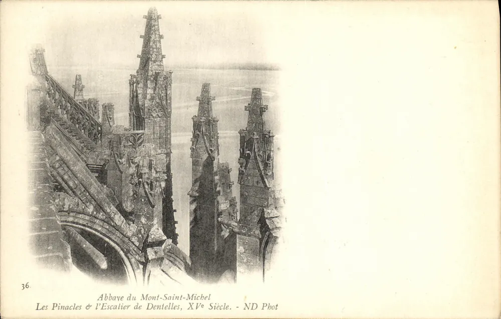 Die Pinakels & die Seidenstiege — Abtei Mont-Saint-Michel, 15. Jahrhundert — ND Phot - Vorderseite