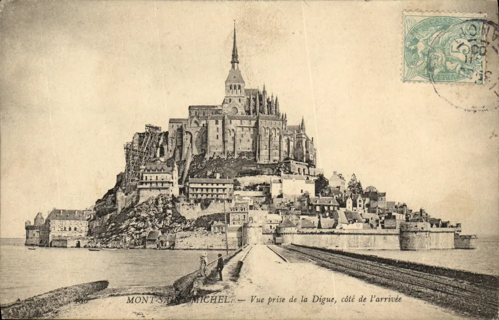 Mont-Saint-Michel — Ansicht vom Deich, Seite der Ankunft — Verlag Edo - Vorderseite