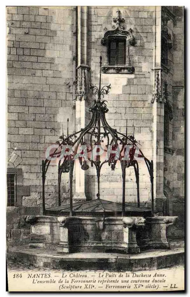 NANTES — Das Schloss — Der Brunnen der Herzogin Anne — LL. — n° 184 - Vorderseite