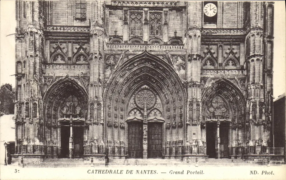 Kathedrale von Nantes — Großer Portal — ND. Phot. - Vorderseite