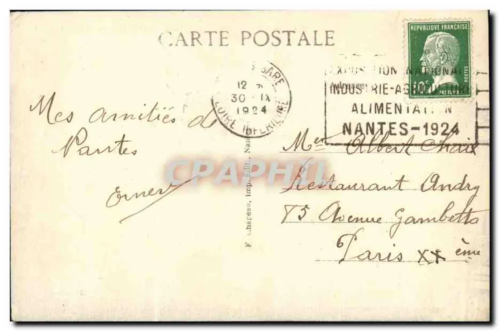 NANTES — Die Bootbrücke in der Nähe der eingestürzten Pirmil-Brücke — N° 301, Verlag Nantes - Rückseite