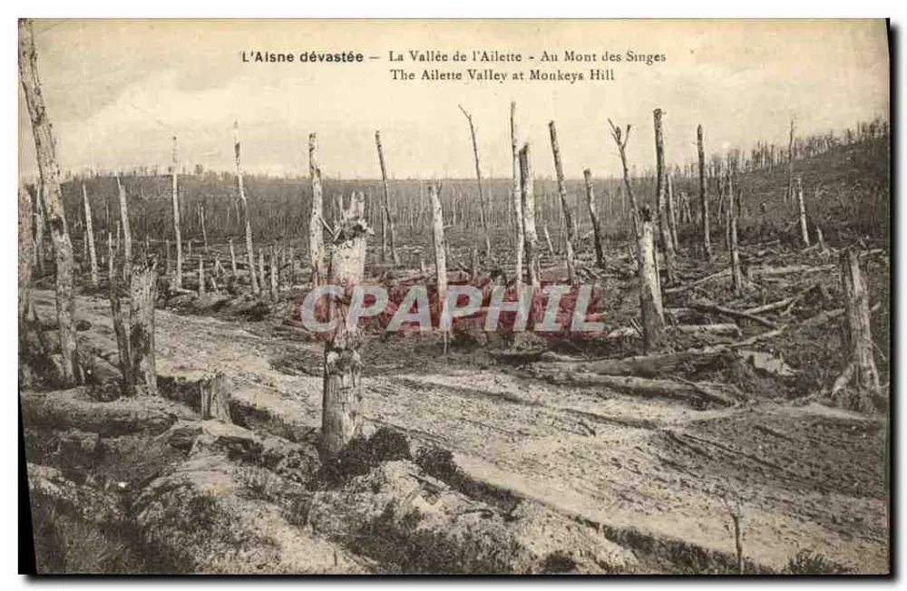 Die zerstörte Aisne — Die Schlucht der Ailette — Auf dem Mont des Singes — B. Nougareide und H. Lastre, Ségons - Vorderseite