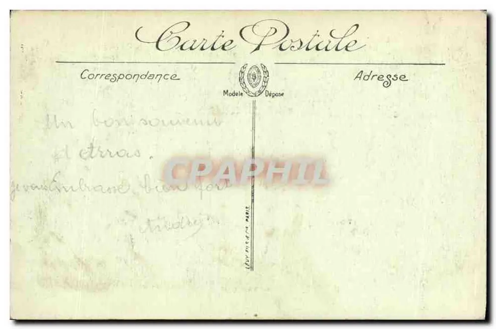 Arras — Rue Saint-Nicolas — Edição Fernand Benoît, n° 2698 - Verso
