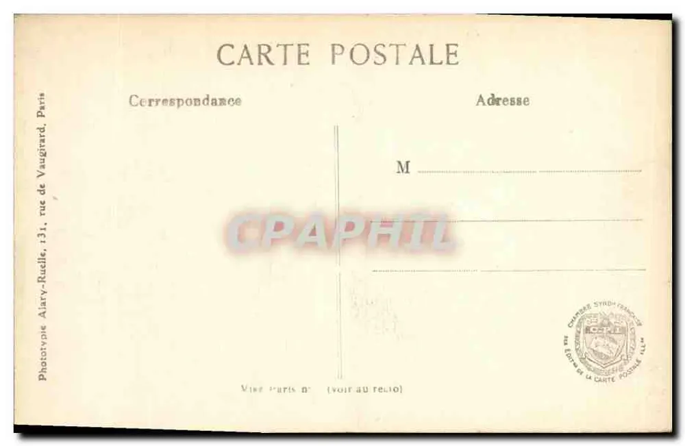 Arras — Zerstörte Häuser am Boulevard Faidherbe — L. C. H. Paris, n° 381 - Rückseite