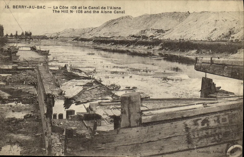 Berry-au-Bac — La Côte 108 und der Canal de l'Aisne — Koch, Verleger, Reims - Vorderseite