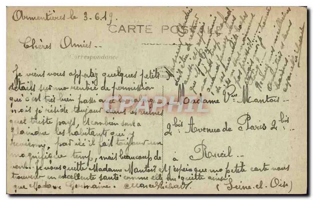 Armentières — Carrefour de Lille — Lille Circus — Verlag La Chanoine, Nr. 2331 - Rückseite