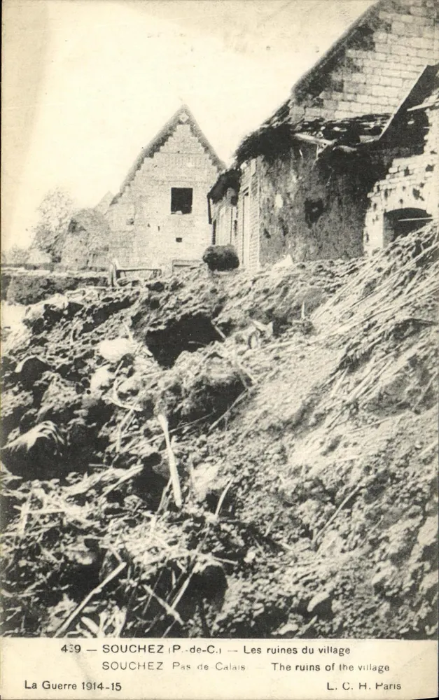 Souchez (Pas-de-Calais) — Die Ruinen des Dorfes — L.C.H. Paris, n°439 - Vorderseite