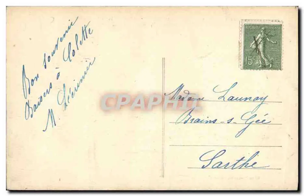 Soissons nach der 2. Invasion — Um die Kathedrale (Nord-Westseite) — Ausgabe Baudouin, Soissons - Rückseite
