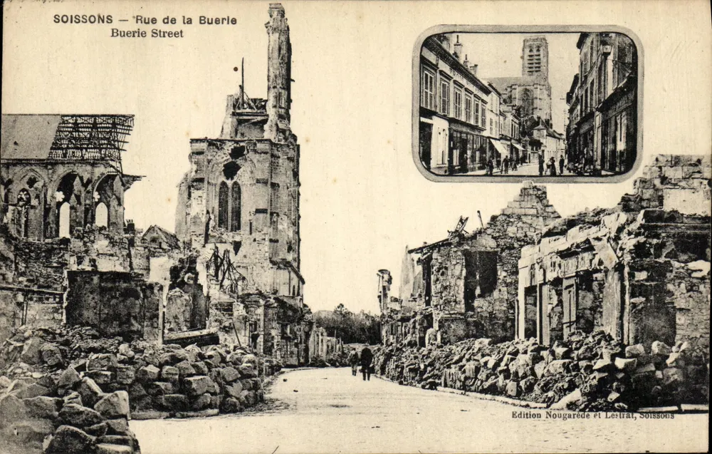 Soissons — Rue de la Buerie — Edition Nougaredé et Lestifat, Soissons - Vorderseite