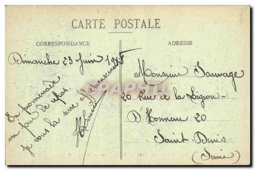 Mourmelon-le-Grand (Lager Châlons) — Rue de Châlons — Militärbuchhandlung Godefroy, Mourmelon-le-Grand - Rückseite