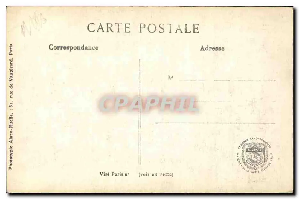 Busse, nahe Roye (Somme) — Innenansicht der zerstörten Kirche — L.C.H. Paris n°460 - Rückseite
