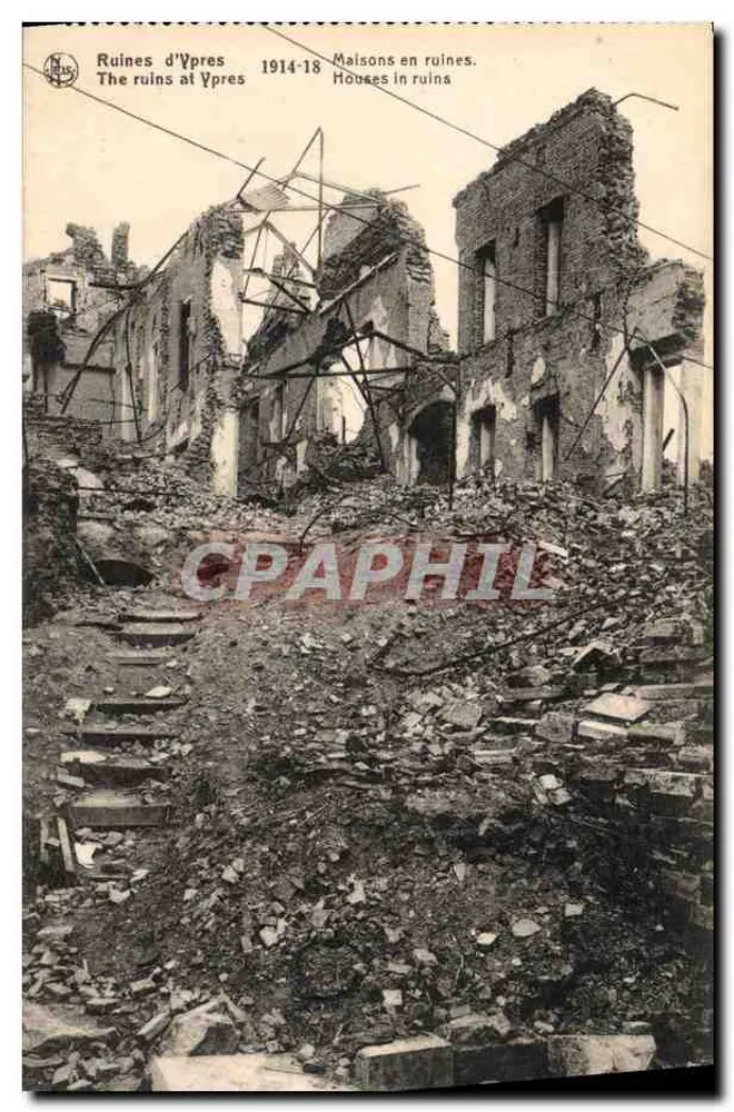 Ruínas de Ieper — 1914-18 — N.ELS - Frente