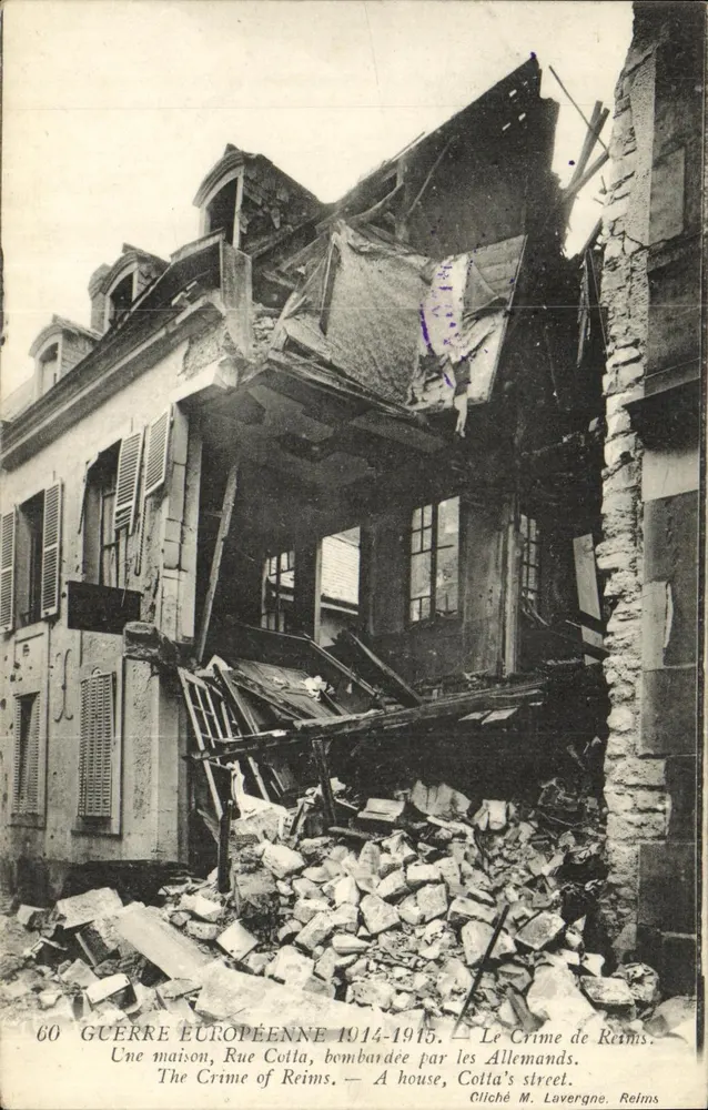 Reims — Kriegsschäden 1914-1915 — Cliché M. Lavergne - Vorderseite