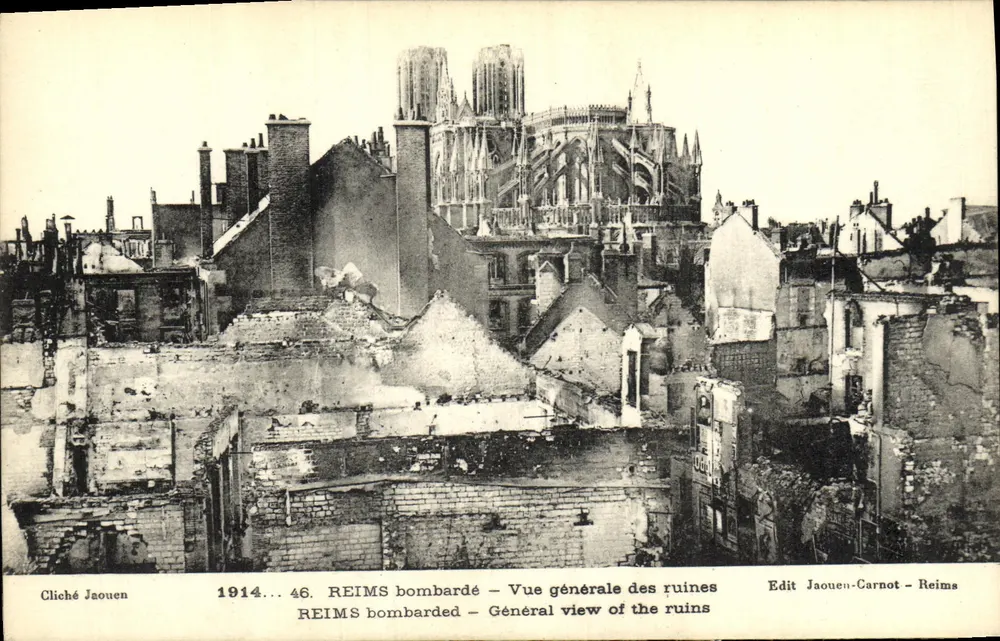 Reims bombardiert — Allgemeiner Blick auf die Ruinen — Edit Jaouen-Carnot - Reims - Vorderseite