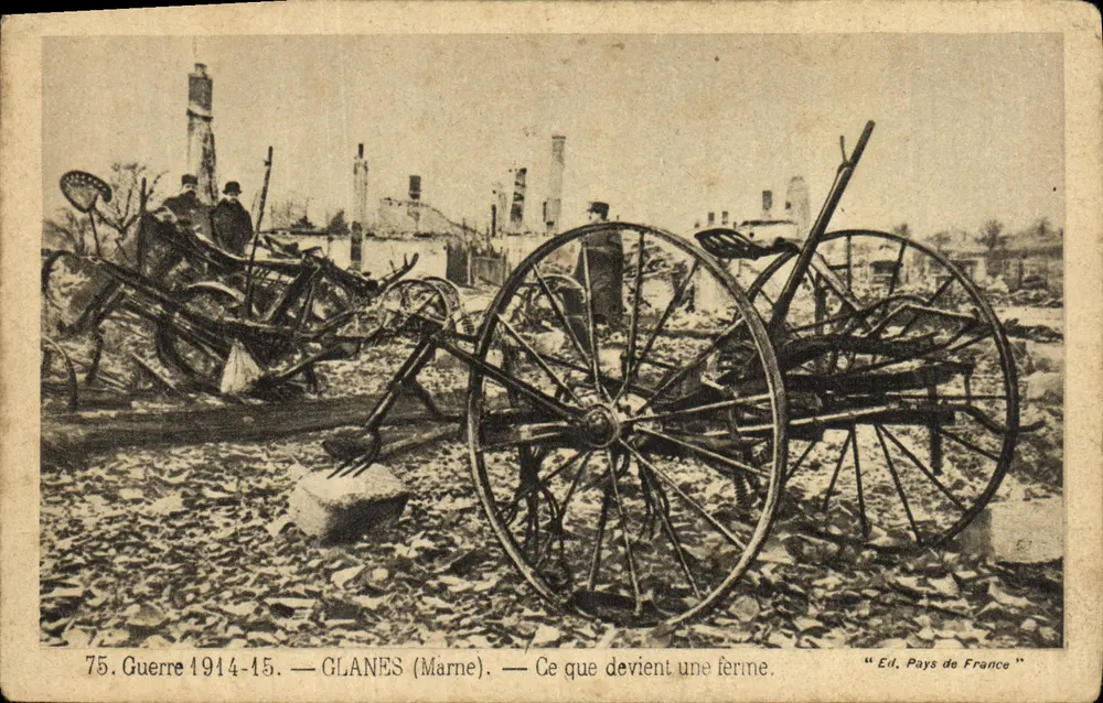 Glanes (Marne) — O que se torna uma fazenda — Ed. Pays de France, n°75 - Frente