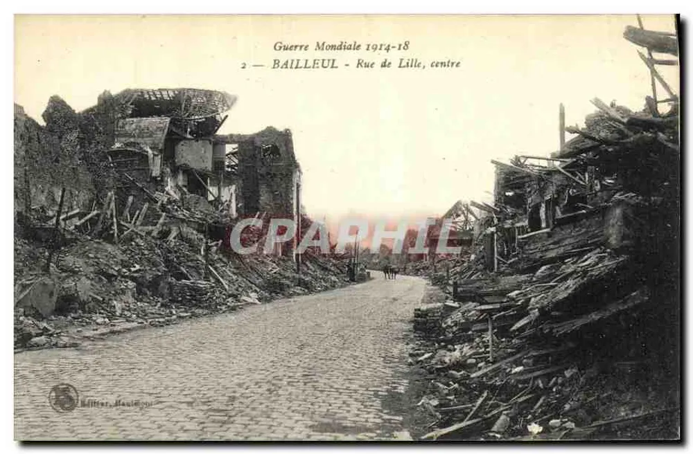 Bailleul — Rue de Lille, centro — Bailleul, Maninou - Recto