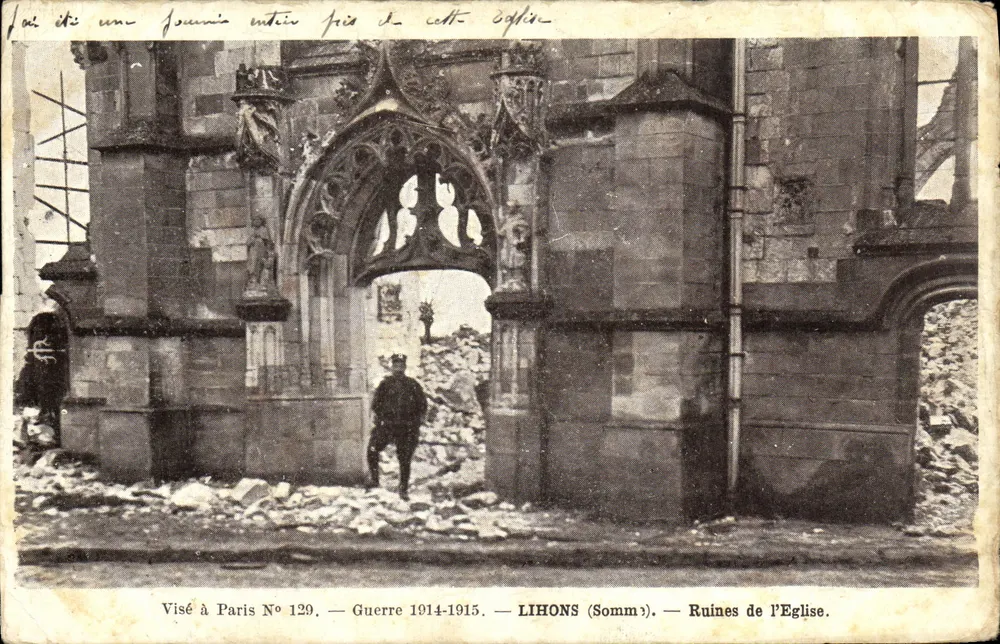 Lihons (Somm) — Ruines de l'Église — Visé à Paris N° 129 - Vorderseite