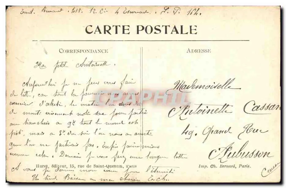 Lihons (Somm) — Ruines de l'Église — Visé à Paris N° 129 - Rückseite