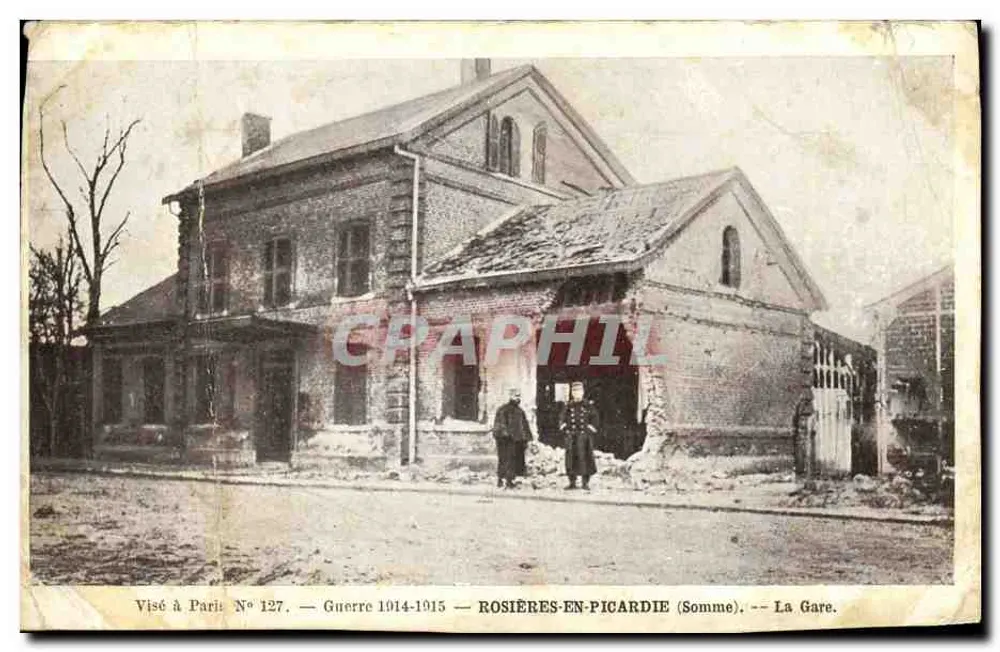 Rosières-en-Picardie (Somme) — Die Station — Visé à Paris N° 127 - Vorderseite
