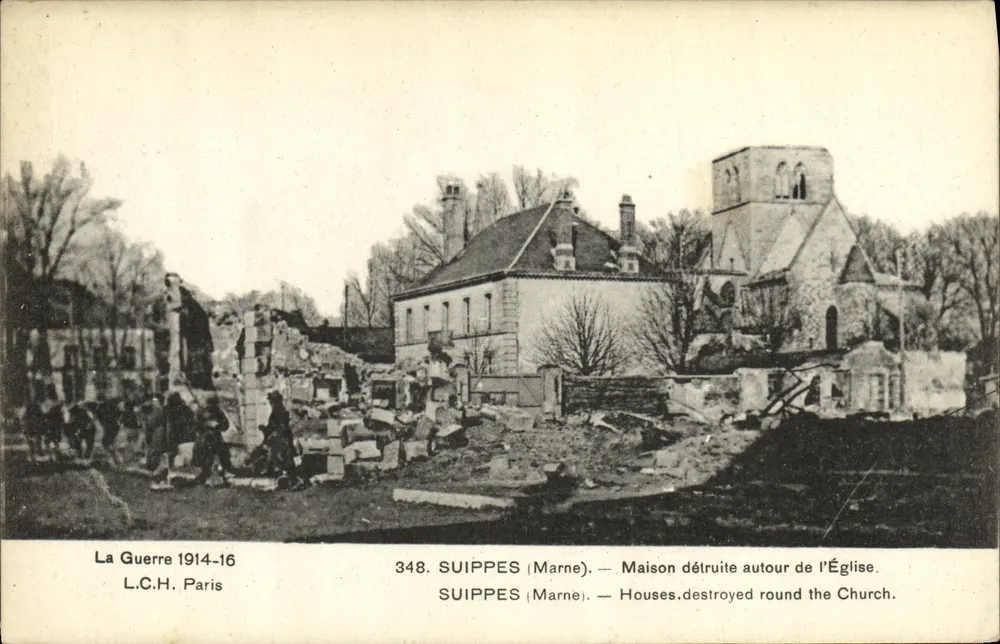 Suippes (Marne) — Details der Ruinen um die Kirche — L.C.H. Paris, n° 348 - Vorderseite