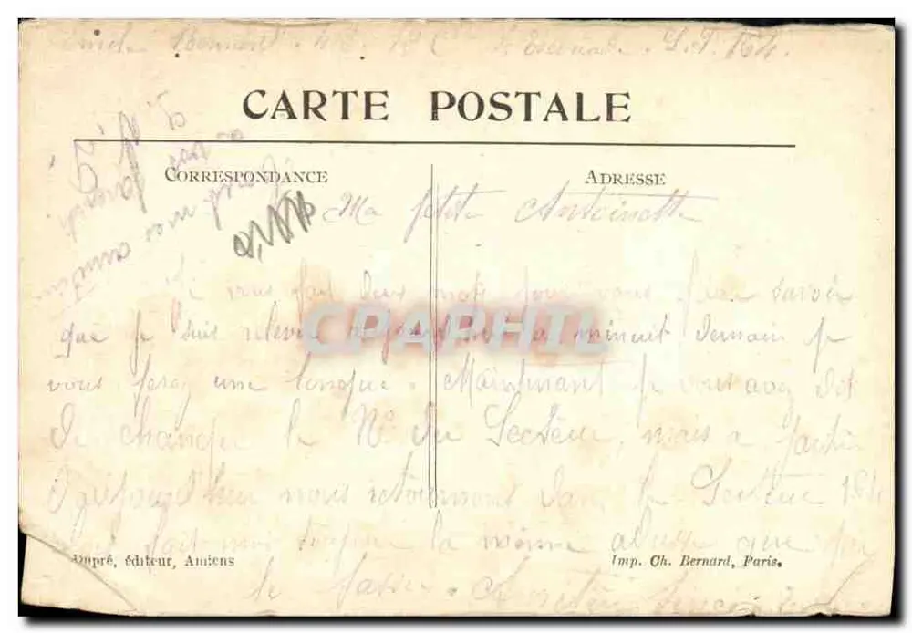 Lihons (Somme) — Le Bois étoilé — Visé à Paris N° 170 - Rückseite