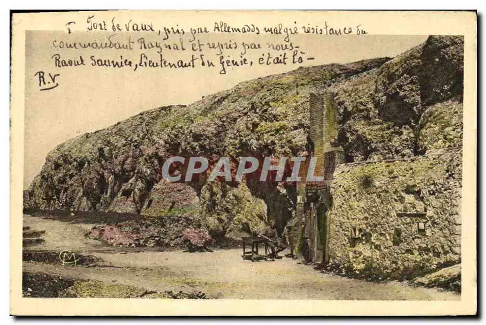 Fort de Vaux — pris par les Allemands malgré résistance du Commandant Raynal, repris le 2 novembre — Ossuaire de Douaumont - Vorderseite