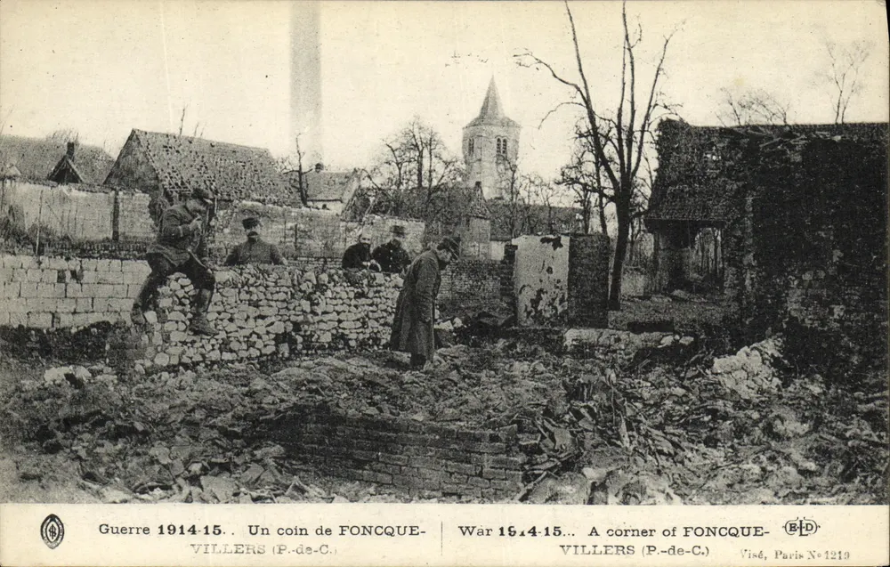 Villers (P.-de-C.) — Detail der Ruinen nach dem Krieg 1914-15 — Visé, Paris N°1219 - Vorderseite