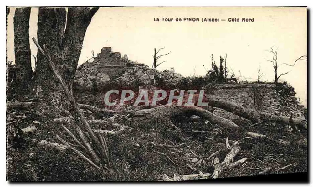 Die Turm von PINON (Aisne) — Nordseite — Verlag B. Nougatot & H. Nougatot, Soissons - Vorderseite