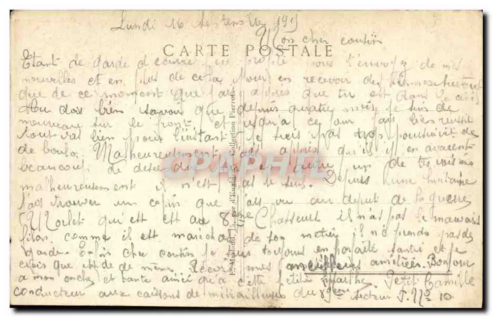 Four-de-Paris (Argonne) — Französischer Militärfriedhof — E.M. - Visé Paris n° 42 - Rückseite