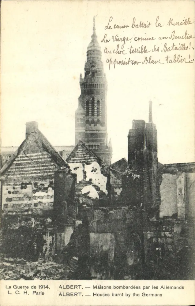 Zerstörungen in Albert — Gebombte Häuser durch die Deutschen — L. C. H. Paris - Vorderseite