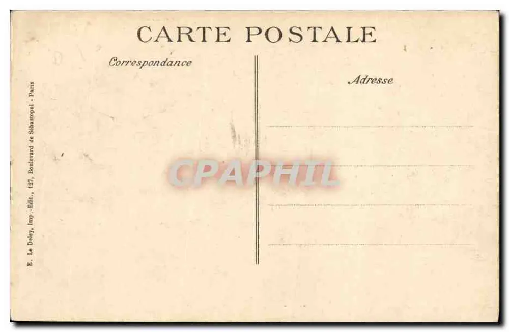 Verberie — Eine Straße nach der Bombardierung durch die Deutschen — 8. Serie — E. Le Doleÿ, Paris - Rückseite