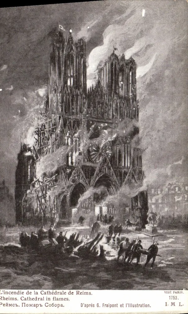 Catedral de Reims — incêndio — I.M.L. n°1753 - Frente