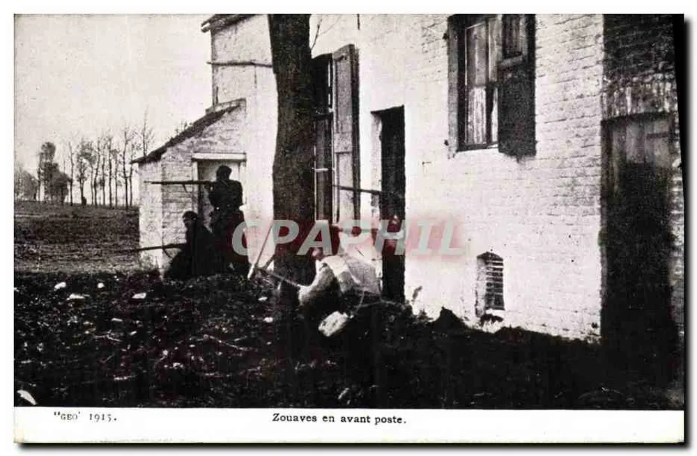 Zouaves em avant-poste — 1915 — GEO - Frente
