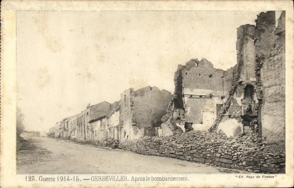 Gerbéviller — Nach dem Bombardement — Ed. Pays de France, n° 125 - Vorderseite