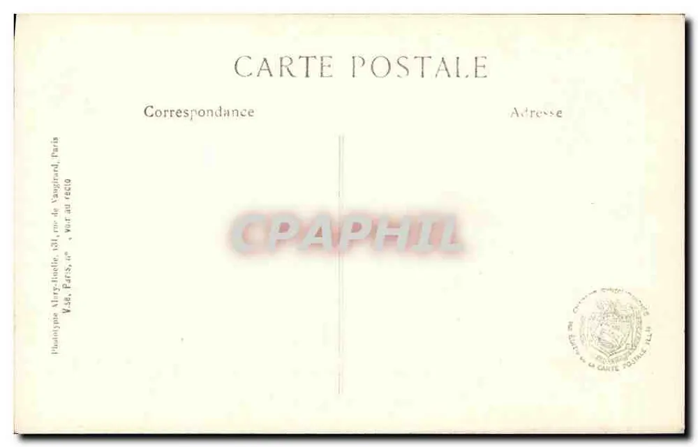 Carence (P.-de-C.) — Die Ruinen der Kirche — L. C. H. Paris, n° 455 - Rückseite