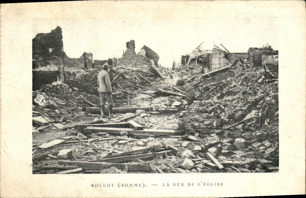 Rollot (Somme) — Die Kirchenstraße — Abschnitt Phot. Armée - Vorderseite