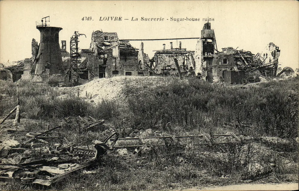 Loivre — La Sucrière — Zuckerfabrik Ruinen - Vorderseite