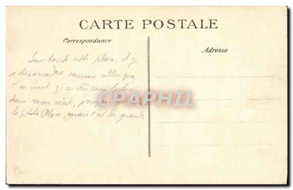 Arras — Grand'Place — Château d'Eau — E. RUFF - Verso